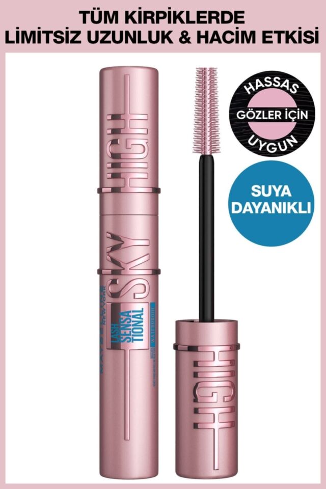 Maybelline Maskara Siyah LASH Sensational Sky High Suya Dayanıklı