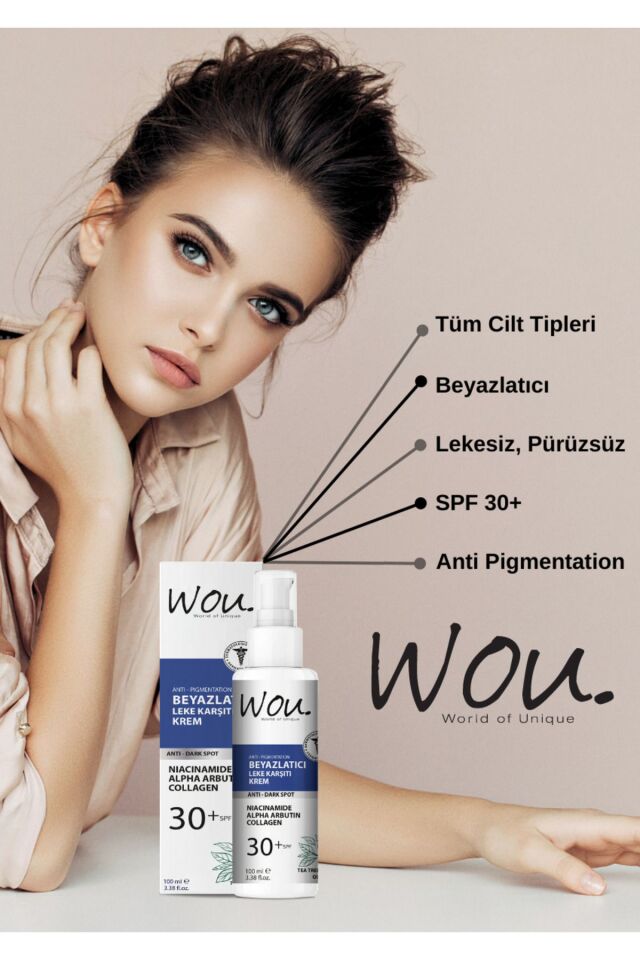 Wou Beyazlatıcı Leke Kremi 100 Ml 30+ SPF