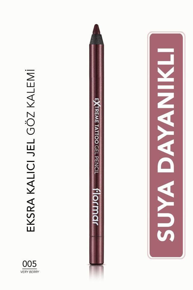 Flormar Göz Kalemi - Extreme Tattoo Gel Pencil 005 Very Berry