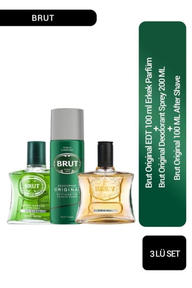Brut Original EDT 100 ml+ After Shave 100 ml + 200 ml Deodorant 3Lü Set