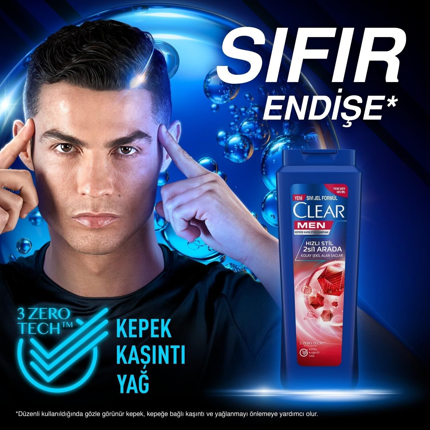 Clear Men Şampuan 485 ml Hızlı Sitil 2in 1