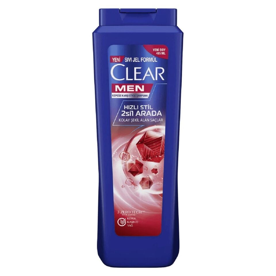 Clear Men Şampuan 485 ml Hızlı Sitil 2in 1