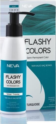 Neva Color Flashy Colors Yarı Kalıcı Saç Boyası - Türkuaz 100 Ml