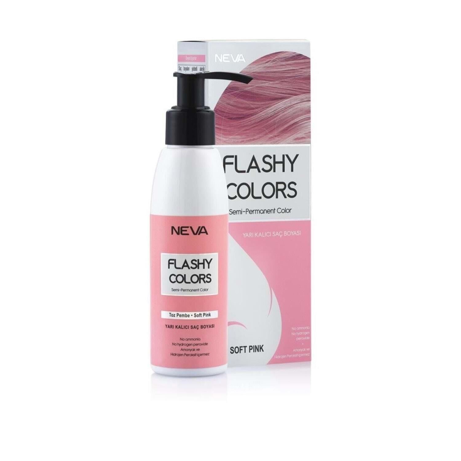Neva Color Flashy Colors Yarı Kalıcı Saç Boyası - Toz Pembe 100 Ml