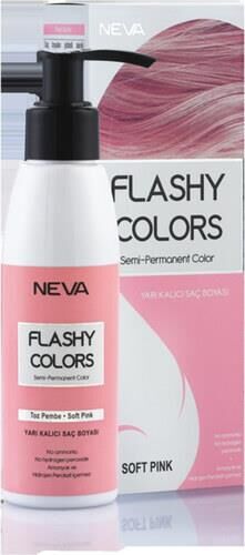 Neva Color Flashy Colors Yarı Kalıcı Saç Boyası - Toz Pembe 100 Ml