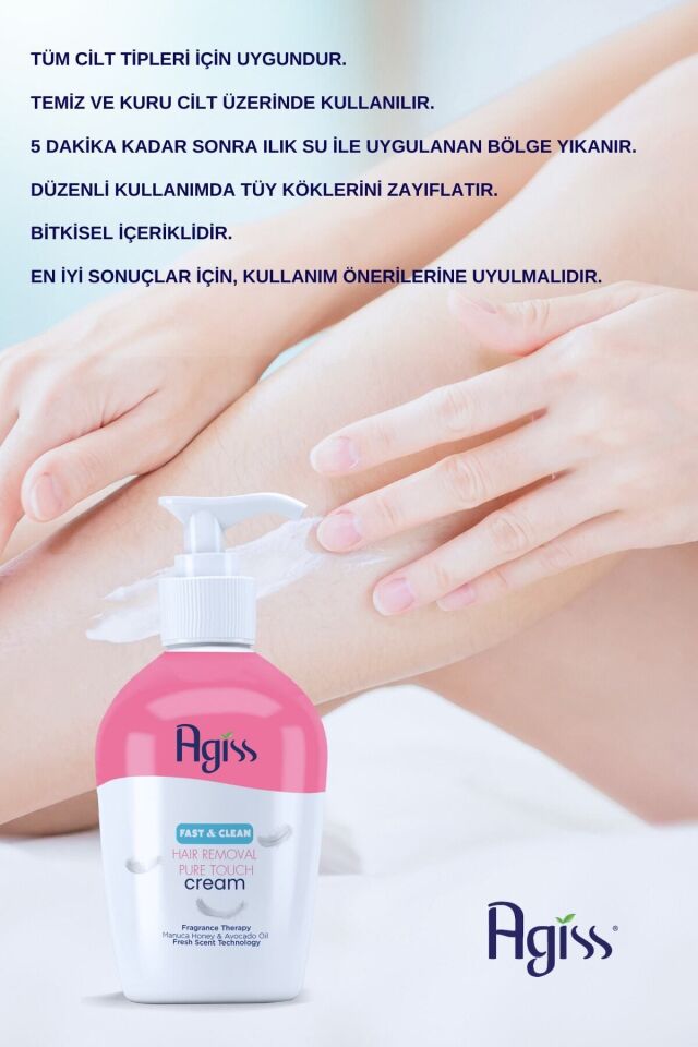 Agiss Tüm Ciltler İçin Tüy Dökücü Krem 250 Ml Pompalı