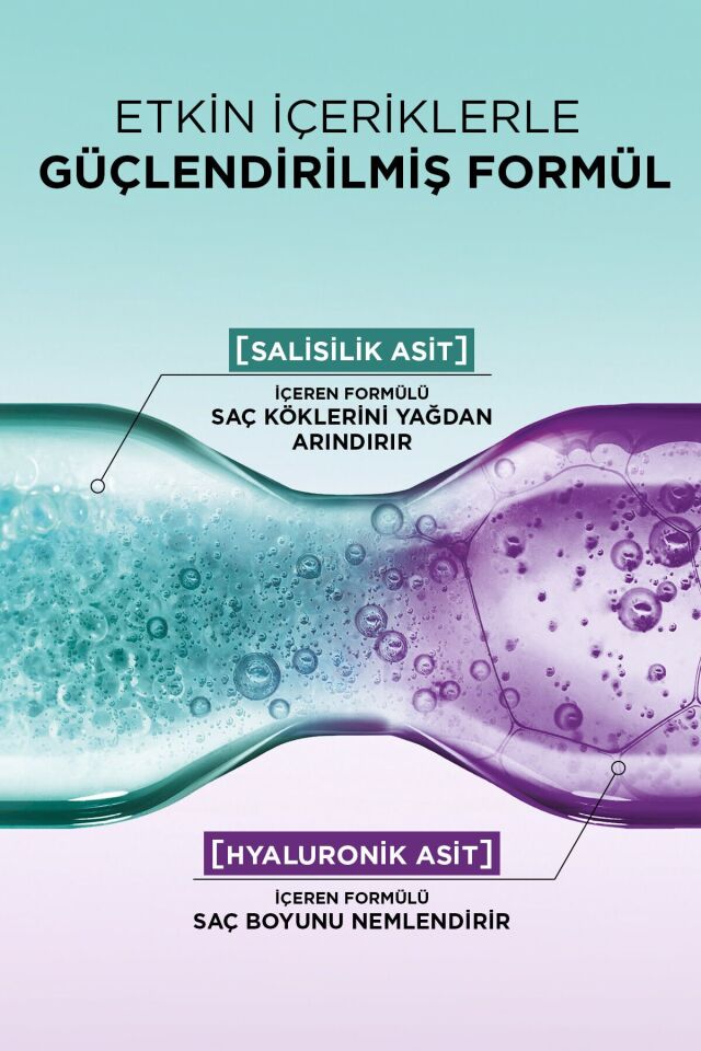 Elseve Şampuan Hydra Pure Salisilik Asit içeren Yağlanma Karşıtı Yağlı Saçlar 300 Ml