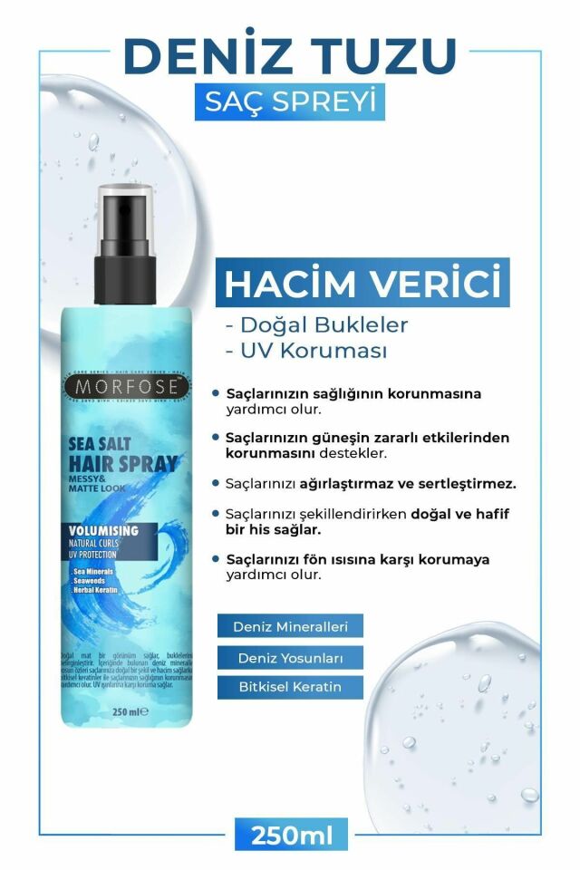 Morfose Deniz Tuzu Saç Spreyi 250 Ml