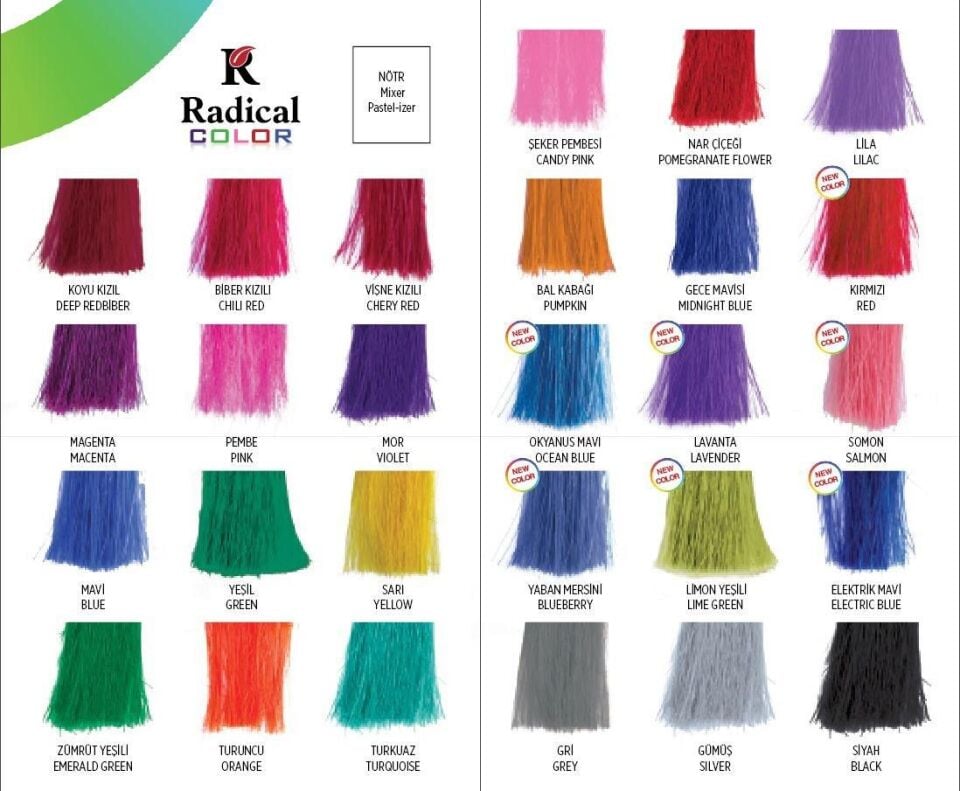 Radical Jeans Color 250 Ml Saç Boyası Elektrik Mavi