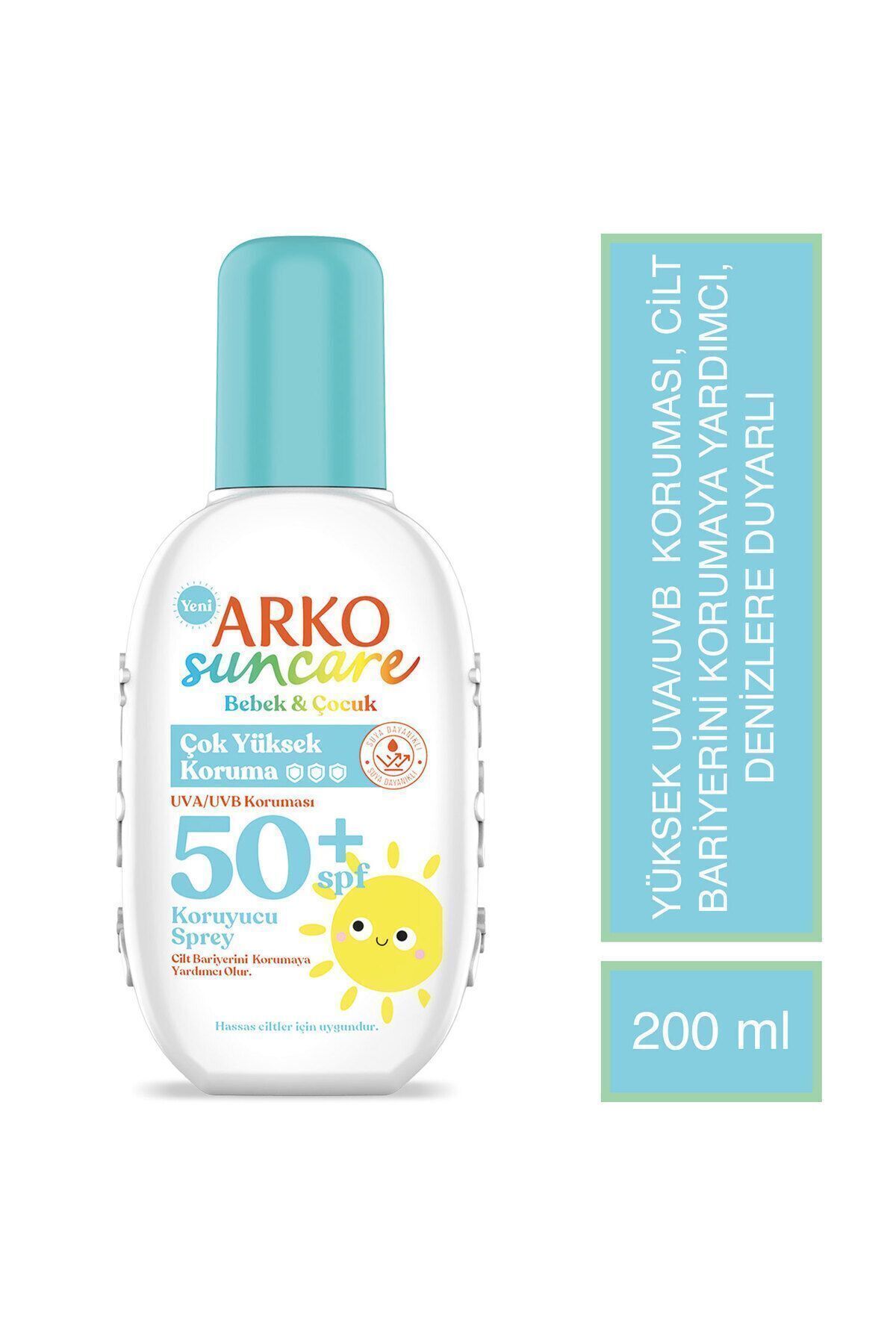 Arko Suncare Spf50 Bebek ve Çocuk Güneş Kremi 200 ml Sprey