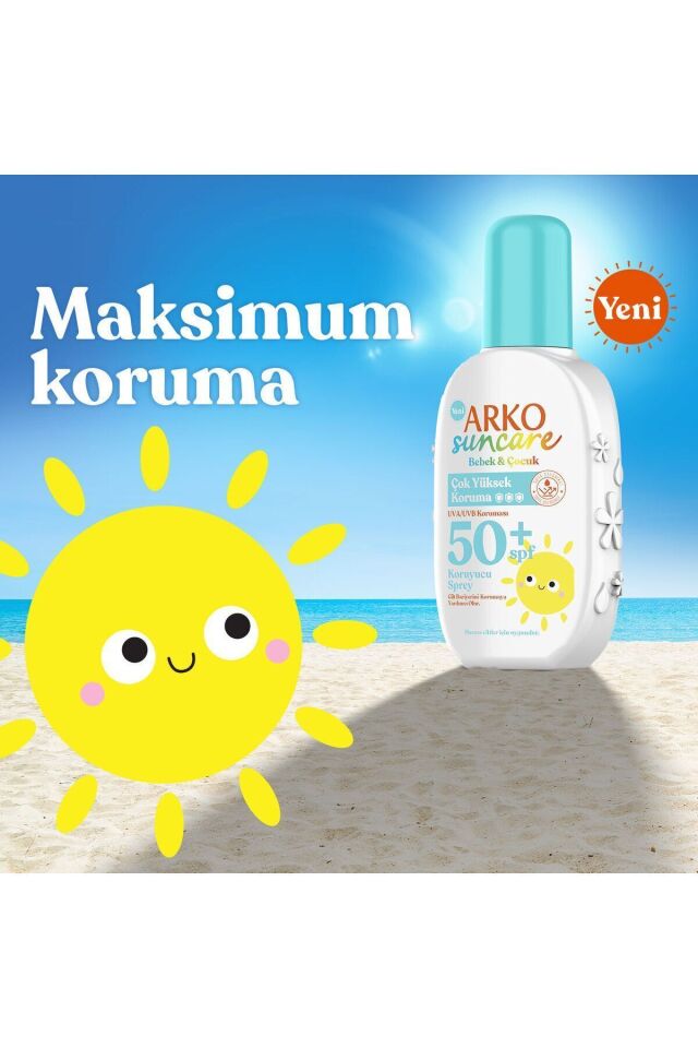 Arko Suncare Spf50 Bebek ve Çocuk Güneş Kremi 200 ml Sprey