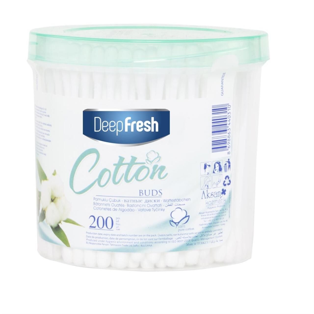 Deep Fresh Kulak Çubuğu 200 Adet Silindir