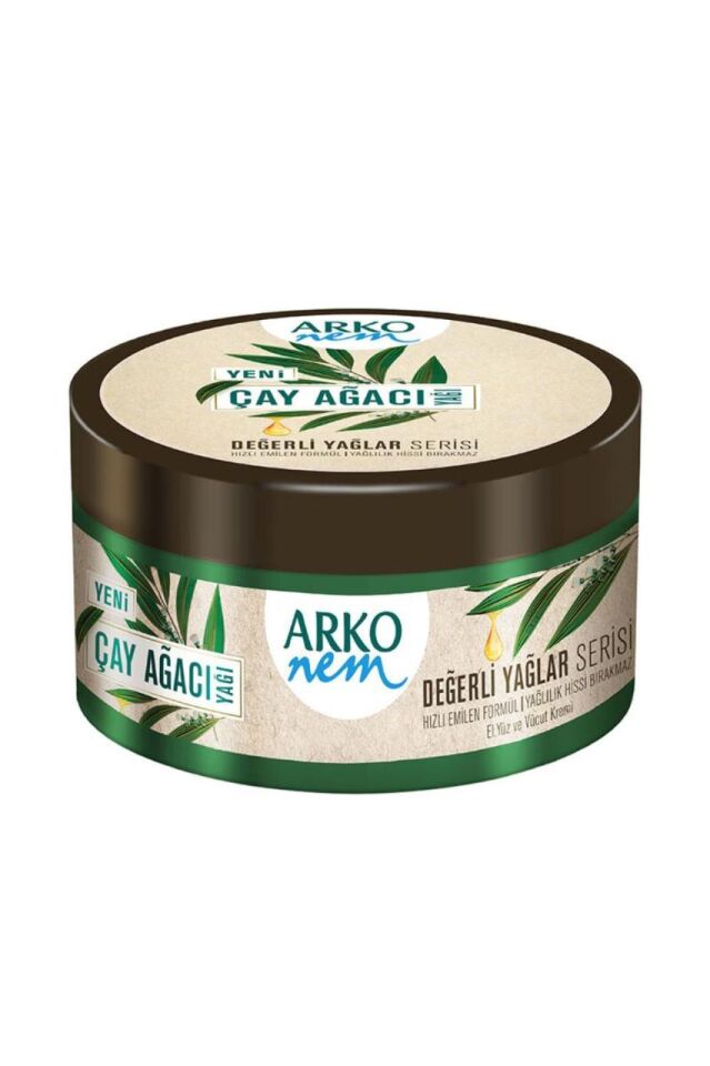 Arko Nem Çay Ağacı Yağı Krem 250 Ml Değerli Yağlar Serisi