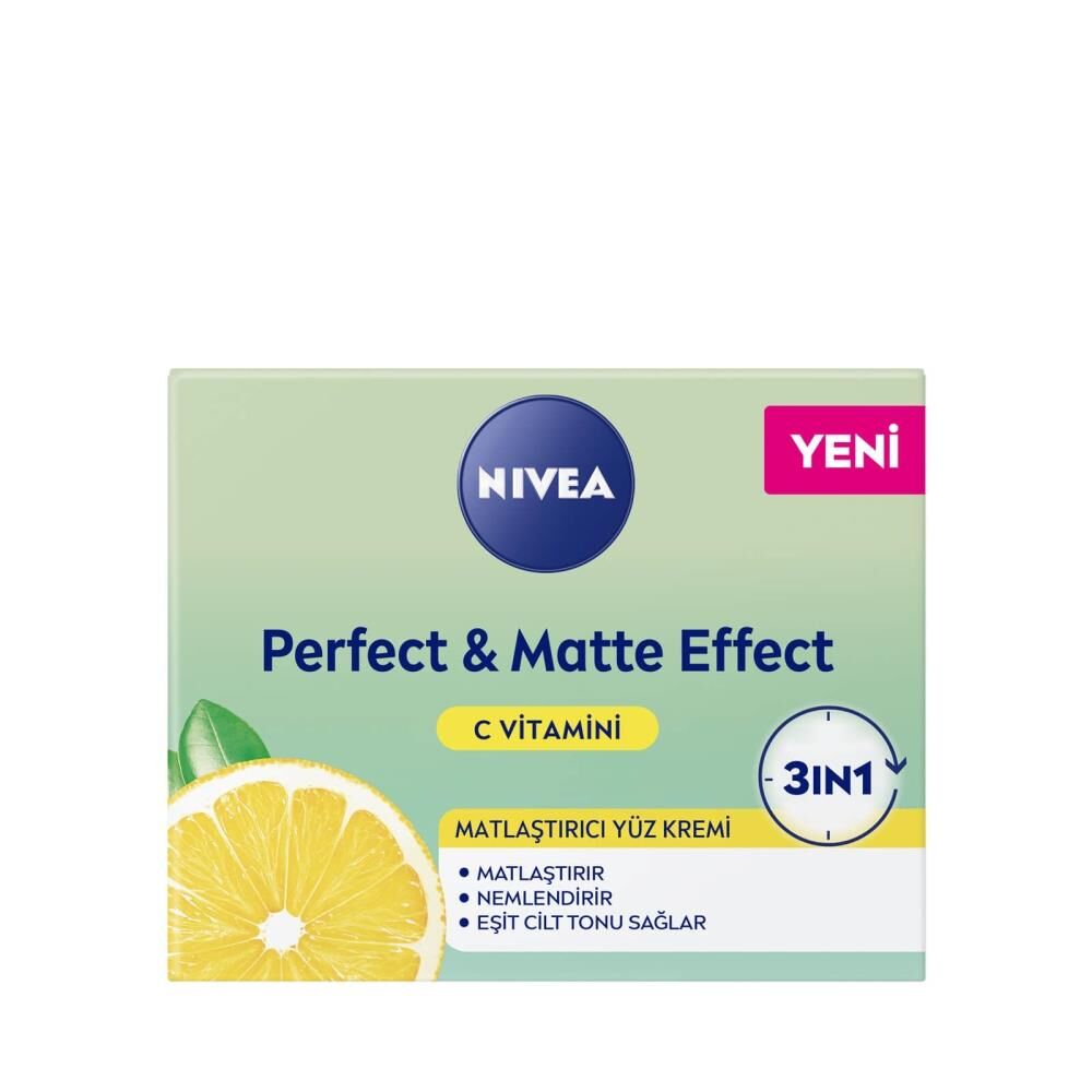 Nivea Perfect Matte Effect Hafif Dokulu Yüz Bakım Kremi 50 Ml Vitamin C Matlaştırıcı Yüz Kremi