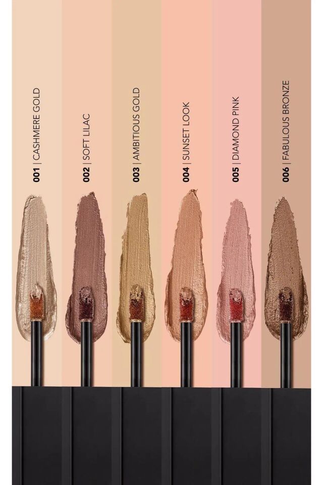 Flormar Metalik Likit Göz Farı (ALTIN) - Shimmer & Shine Liquid Shadow - 001 Cashmere Gold - 8682536002592