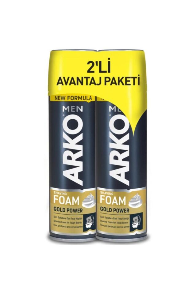 Arko Men Tıraş Köpüğü Gold Power 2 x 200 Ml