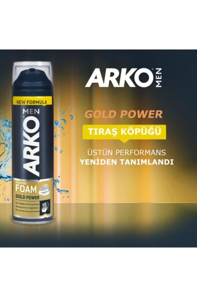 Arko Men Tıraş Köpüğü Gold Power 2 x 200 Ml