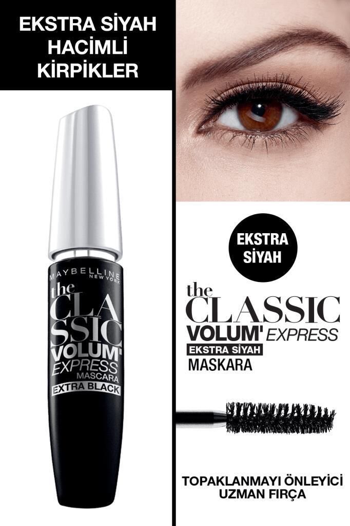 Maybelline Maskara Volum Express Classic Ekstra Hacim Siyah