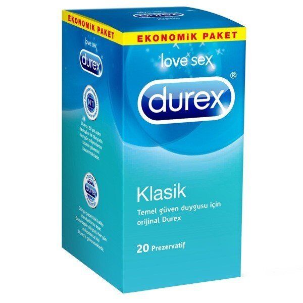 Durex Klasik Prezervatif 20 li