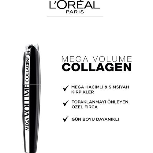 Loreal Mega Volume Collagene 24H Maskara Black