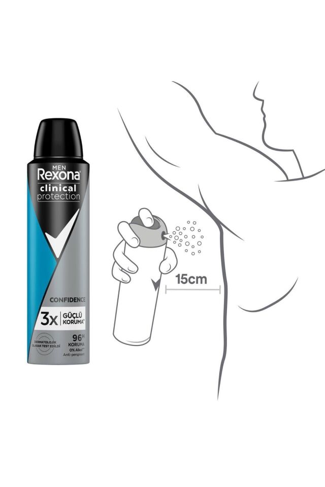 Rexona Deodorant Men Spray 150 Ml Clinical Protection 3X Güçlü Koruma