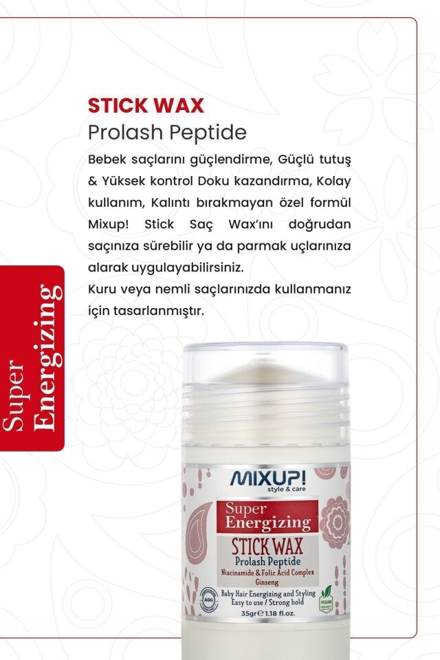 Mixup Hair Stick Wax 35 gr Super Energizing