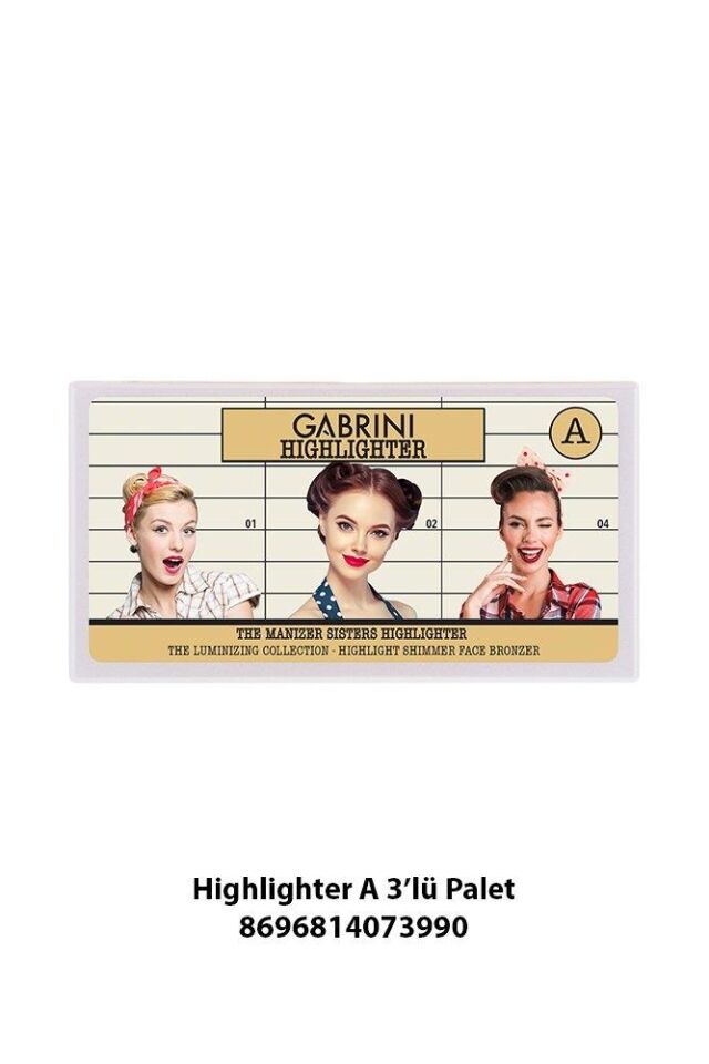 Gabrini 3 lü Aydınlatıcı Paleti - Highlighter A