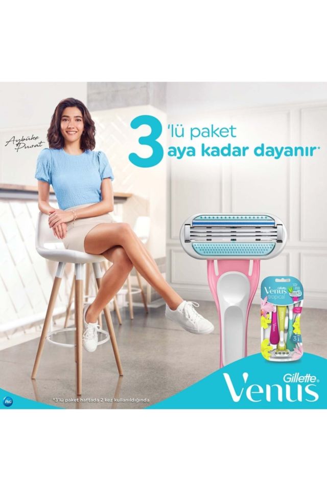 Gillette Venus Tropical Kullan At Tıraş Bıçağı 3 Adet