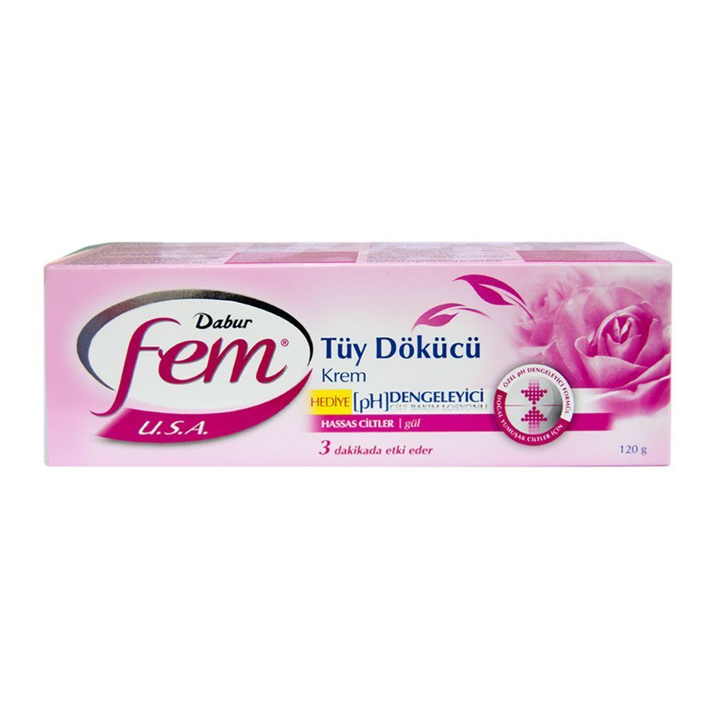 Fem Tüy Dökücü Krem 120ml Hassas Ciltler Gül