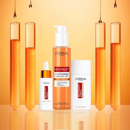 Loreal Revitalift Clinical [C vitamini + Salisilik Asit],150 Ml Aydınlatıcı ve Gözenek Karşıtı Köpük Temizleyici