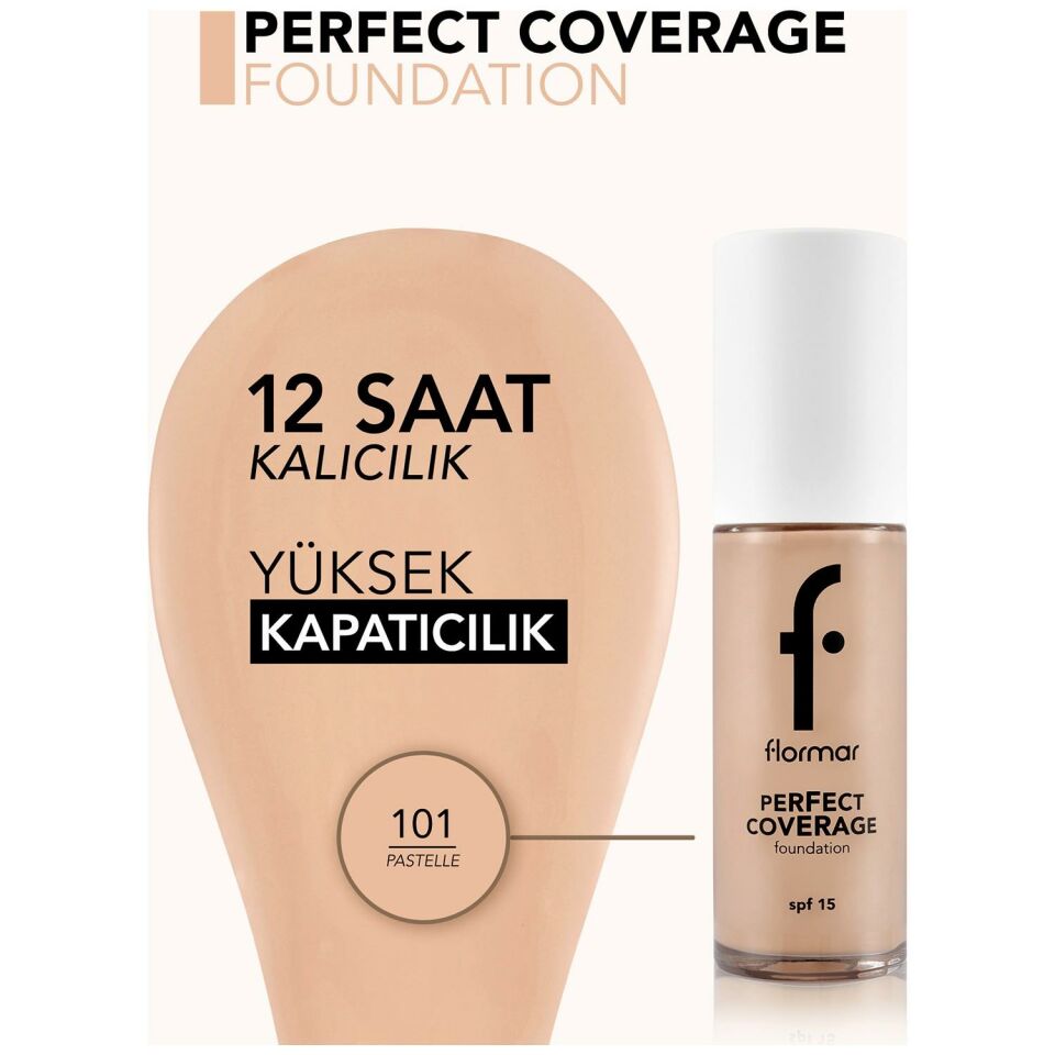 Flormar Perfect Coverage Fondöten 101 Pastelle-  yeni