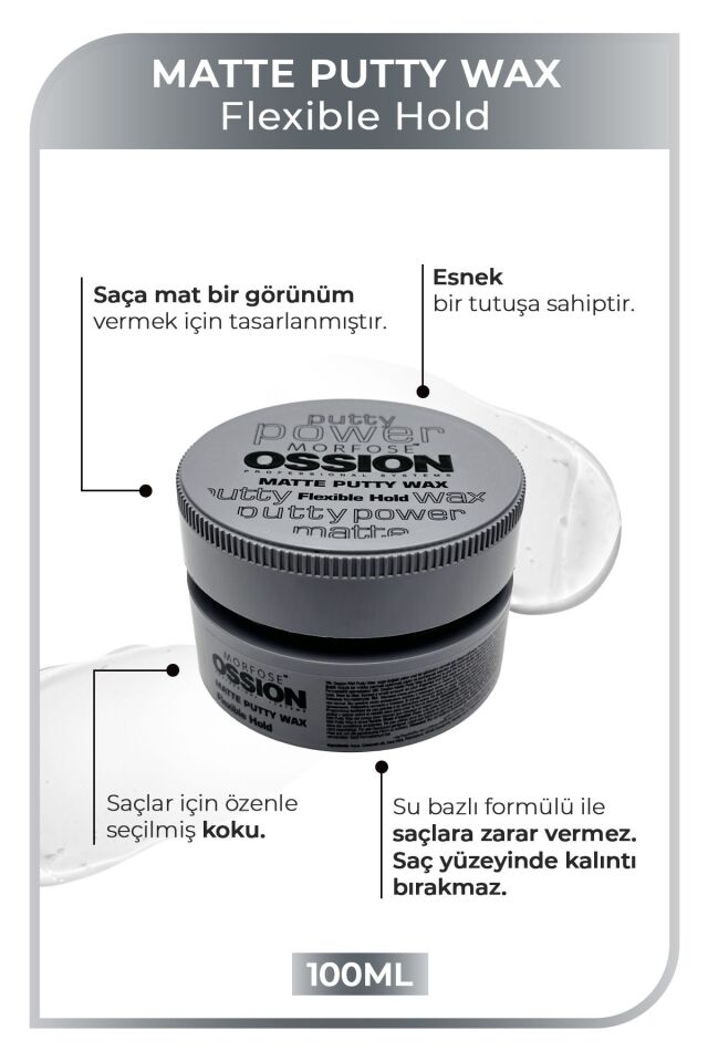 Morfose Ossion Matte Putty Wax 100 Ml
