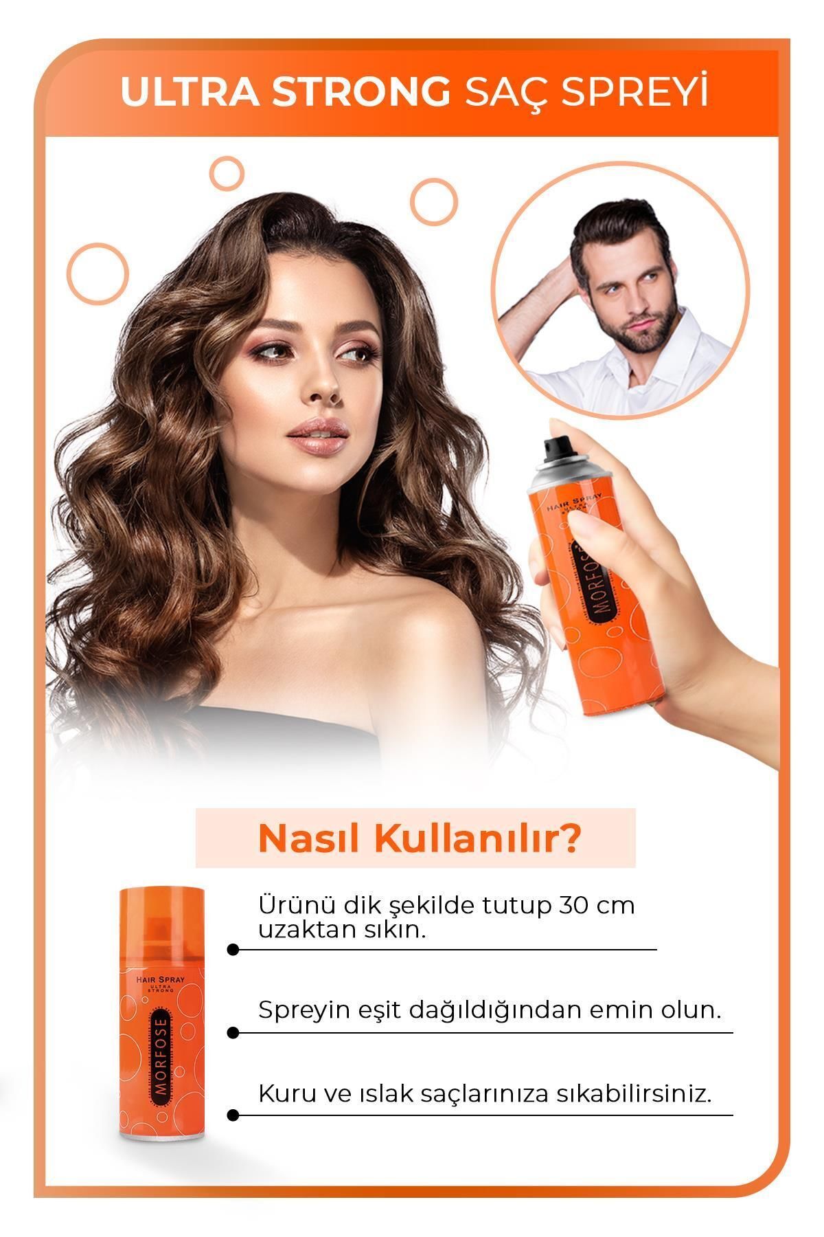 Morfose 75 ml Saç Spreyi Ultra Strong Turuncu