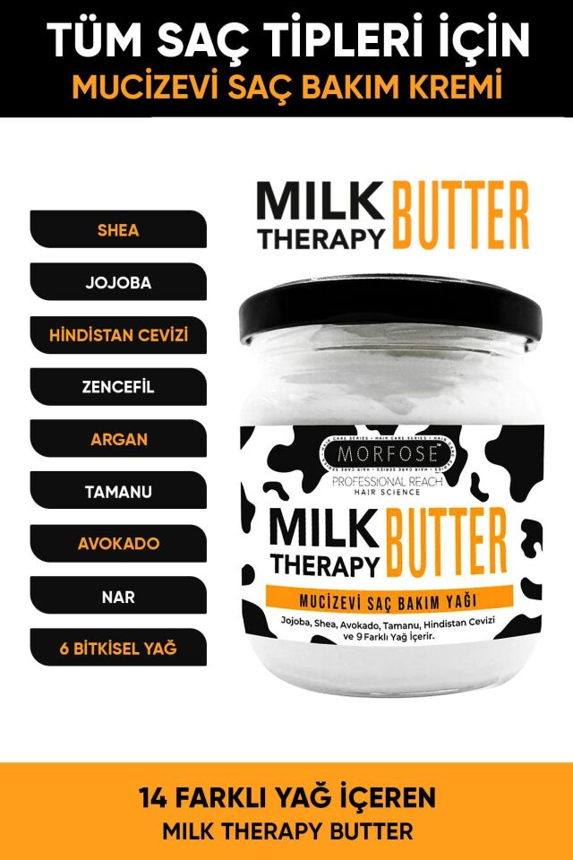 Morfose Milk Therapy Butter Mucizevi Saç Bakım Yağı 200 Ml