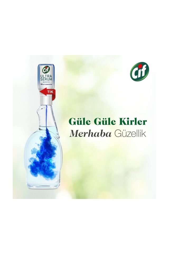 Cif Power-Shine Banyo 750 ML İçin Ultra Serum 70 Ml Banyo Kireç Çözücü Kapsül