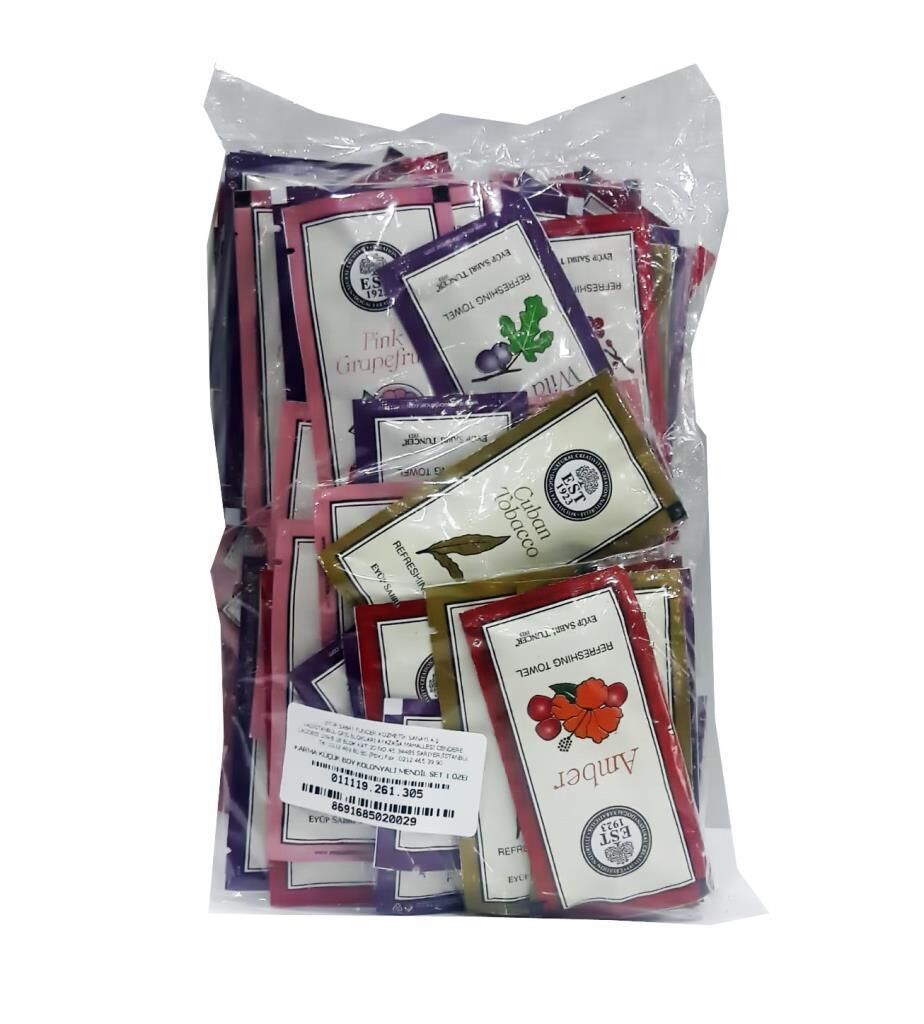 Eyüp Sabri Tuncer Kolonyalı Mendil 100 lü Karma Poşet Set 1