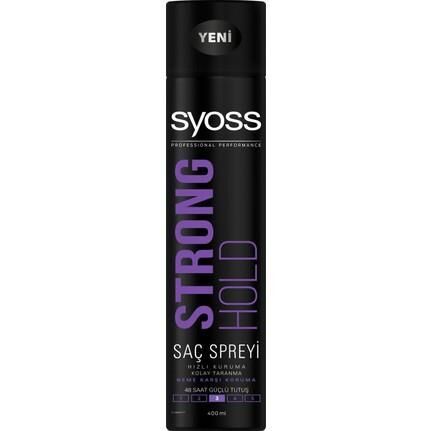 Syoss Güçlü Tutuş Saç Spreyi Extra Güçlü Strong Hold 400 ml Mor