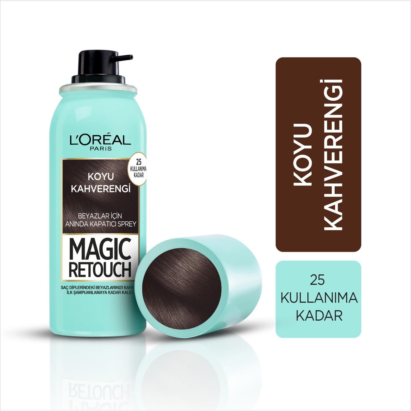 LOREAL Magic Retouch Koyu Kahve Sprey Saç Dip Boyası