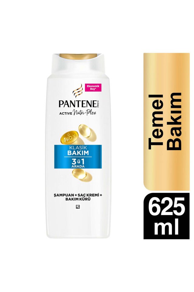 Pantene Temel Bakım 3 ü 1 Arada Şampuan 625 Ml