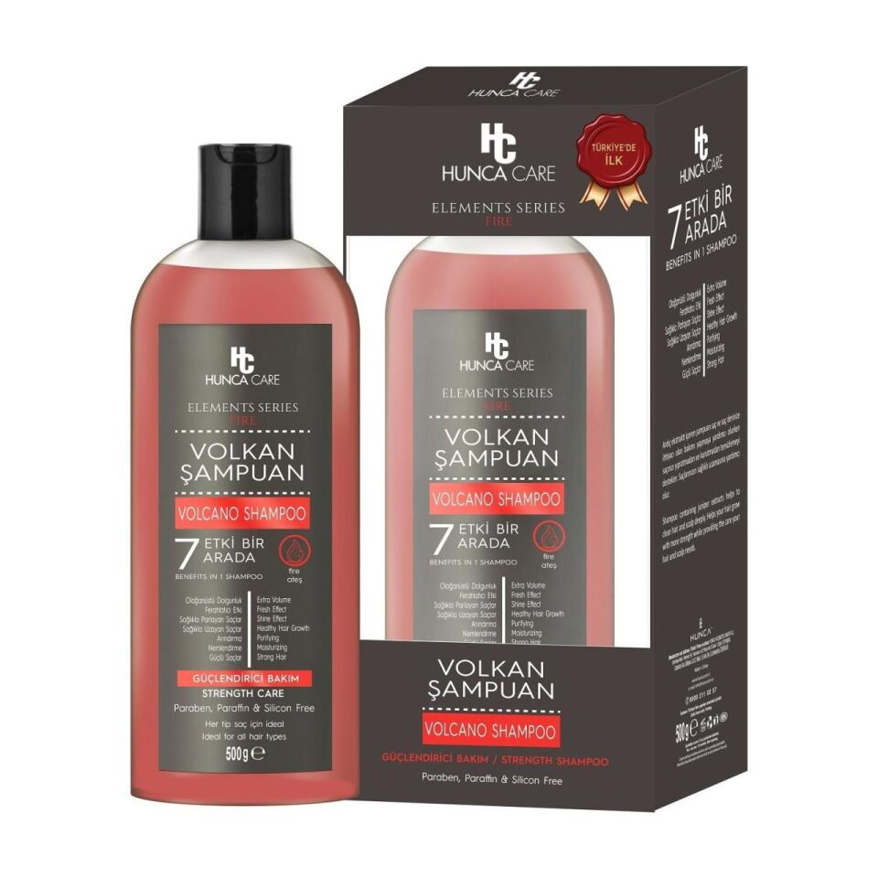 Hunca Care Volkan Şampuan 500 Ml Güçlendirici 7 Etki Birarada