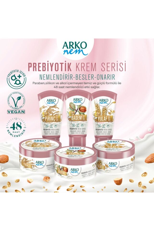 Arko Nem Prebiyotik Nemlendirici Krem Pirinç Sütü 60 Ml