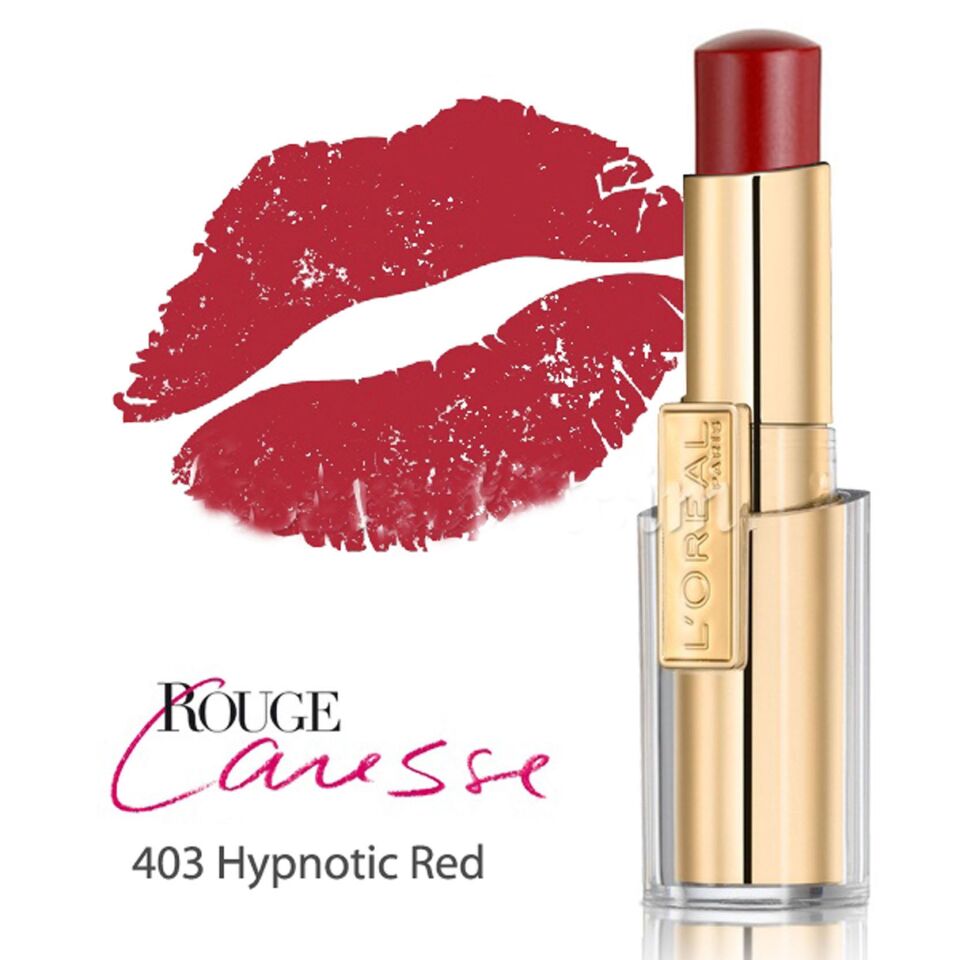 L'Oreal Paris Rouge Caresse 403 Hypnotic Red Lipstick Ruj