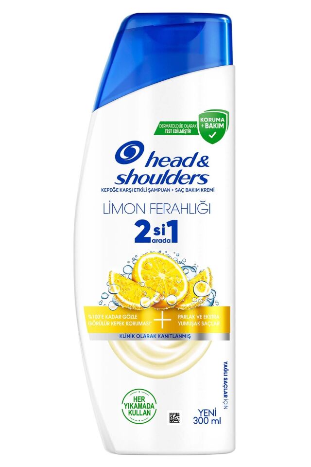 Head Shoulders 2ın 1 Şampuan 300 Ml Limon Ferahlığı + Kepek