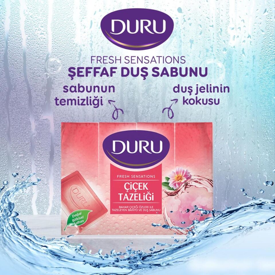 Duru Fresh Tazeleyici Duş Sabunu Çiçek Tazeliği 4x160 Gr