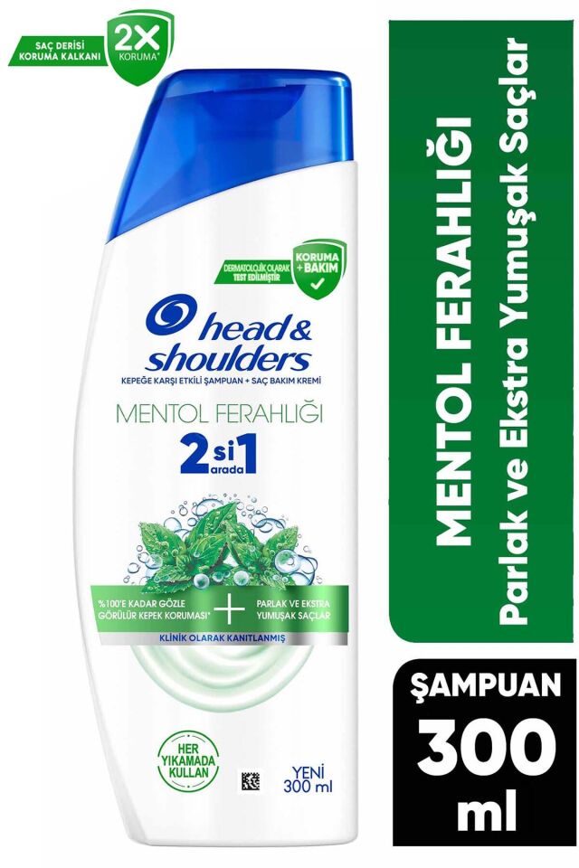 Head Shoulders 2ın 1 Şampuan 300 Ml Mentol Freahlığı+ Kepek