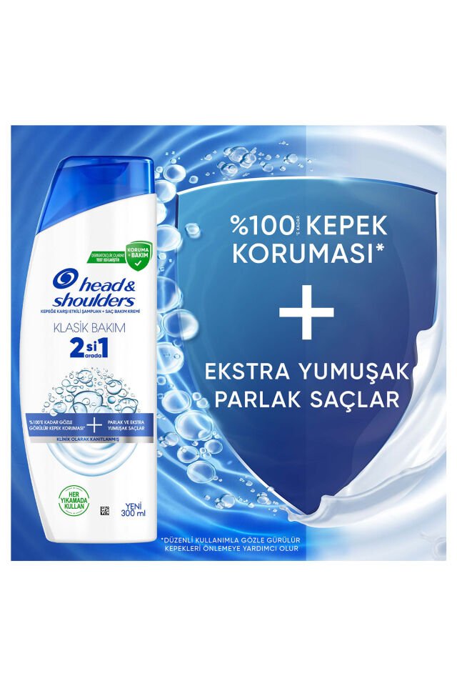 Head Shoulders 2ın 1 Şampuan 300 Ml Klasik Bakım + Kepek