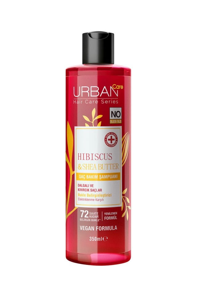 Urban Care Hibiscus & Shea Butter Bukle Belirginleştirici Saç Bakım Şampuanı, 350 Mililitre, Vegan