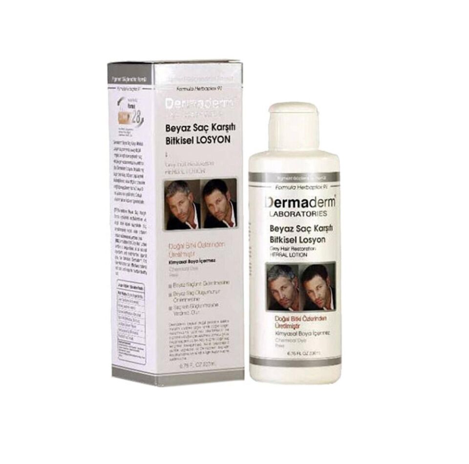 DermaDerm Beyaz Saç Karşıtı Bitkisel Losyon 200ml