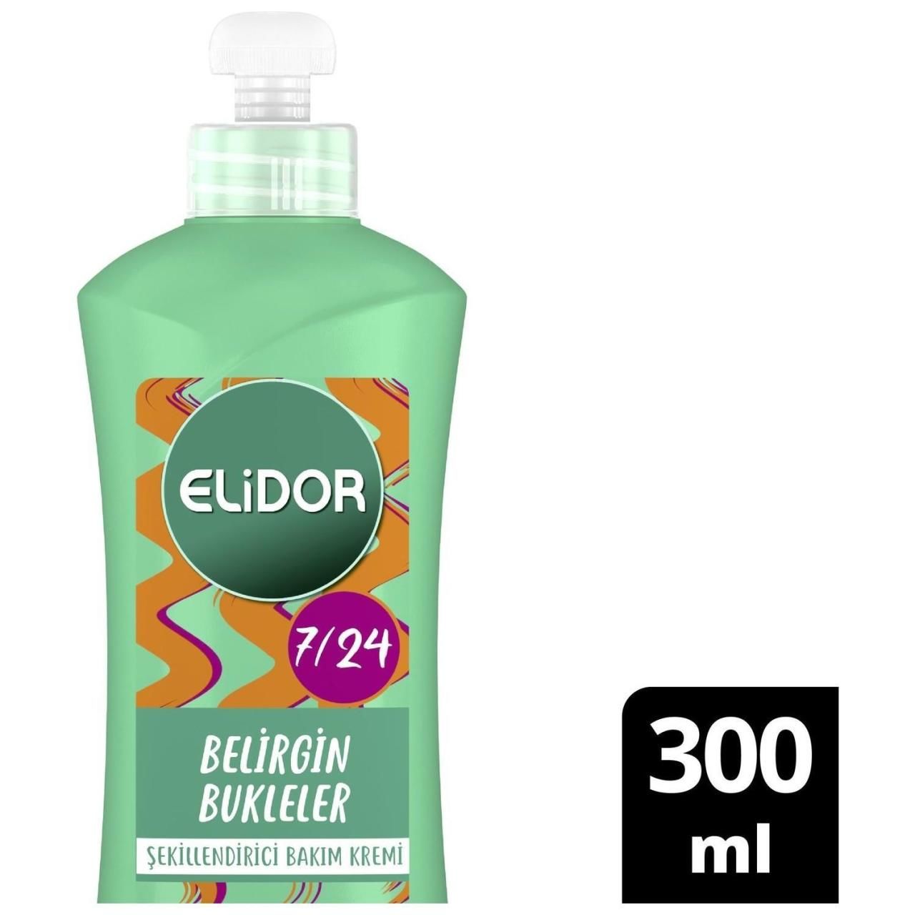 Elidor 7/24 Saç Kremi 300ML Belirgin Bukleler Yeşil
