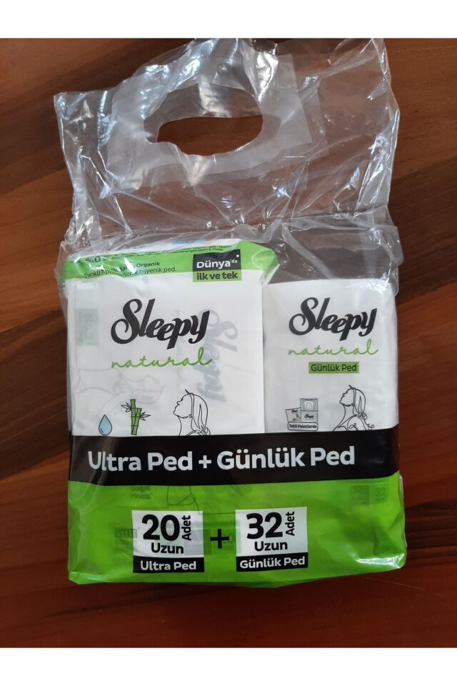 Sleepy Natural Ultra Ped 20 Adet Uzun + 32 Adet Uzun Günlük Kadın Pedi